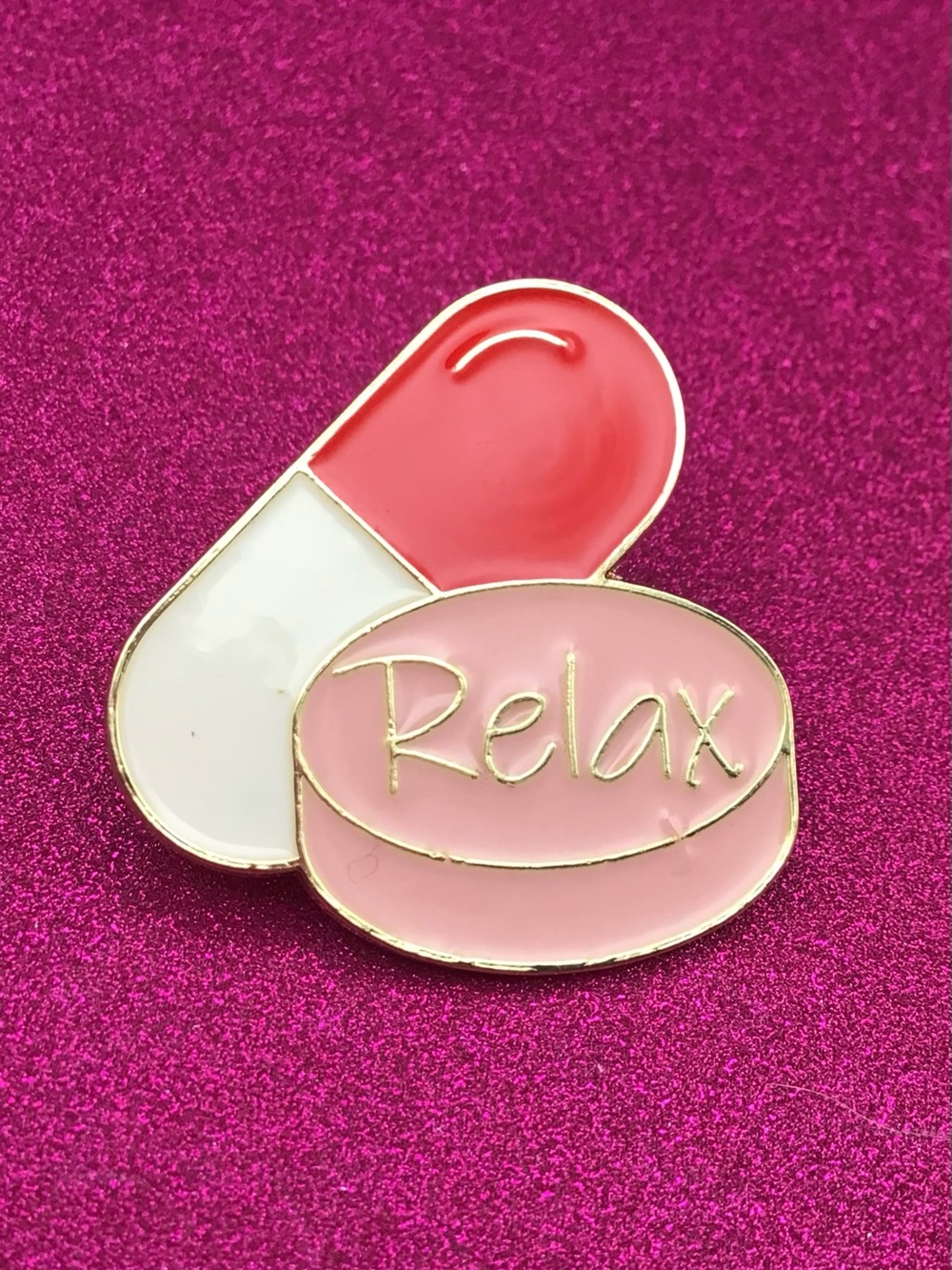 Relax Enamel Pin